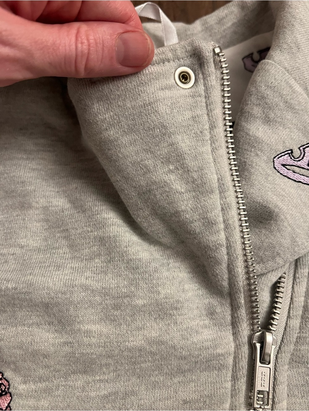 Disney Light Gray Moto Jacket Snow White aurora jasmine Cinderella - Picture 5 of 8